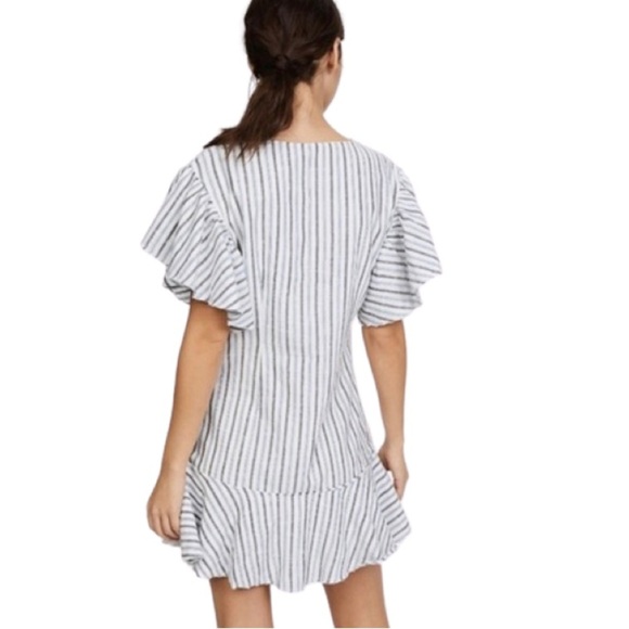 LoveShackFancy Cara Crewneck Striped Cotton Mini Dress (1) - Picture 4 of 15